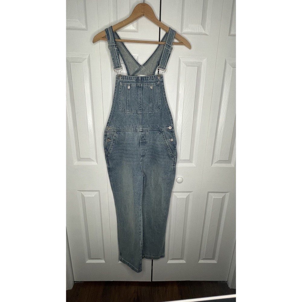 By Together Denim Overalls Women's L ‎ Light Stone Washed 90's Y2K